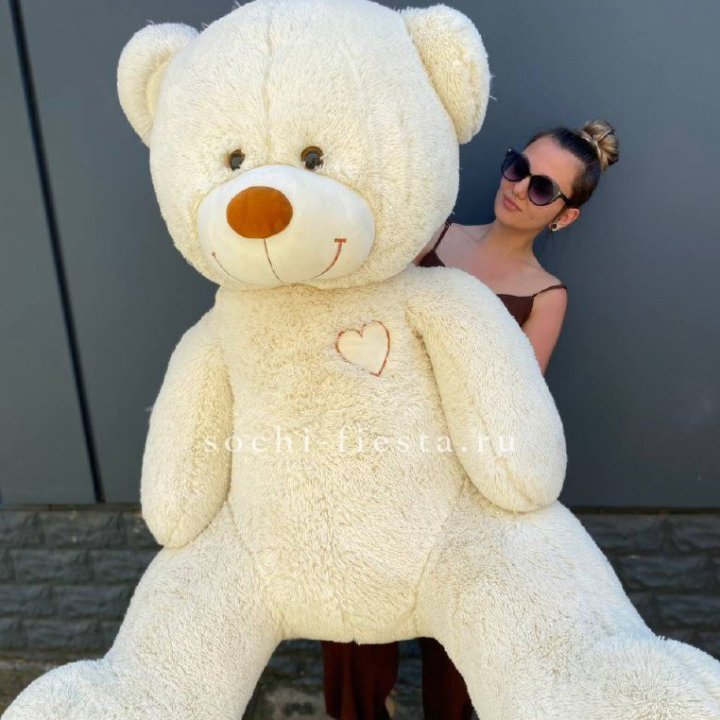 Белый плюшевый мишка большой в Ростове-на-Дону