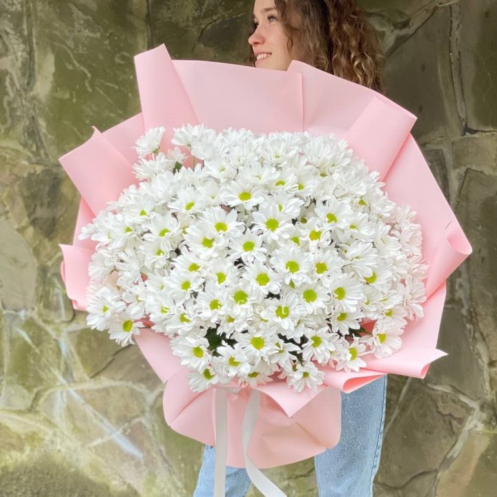  Букет хризантем "Крем" в Ростове-на-Дону