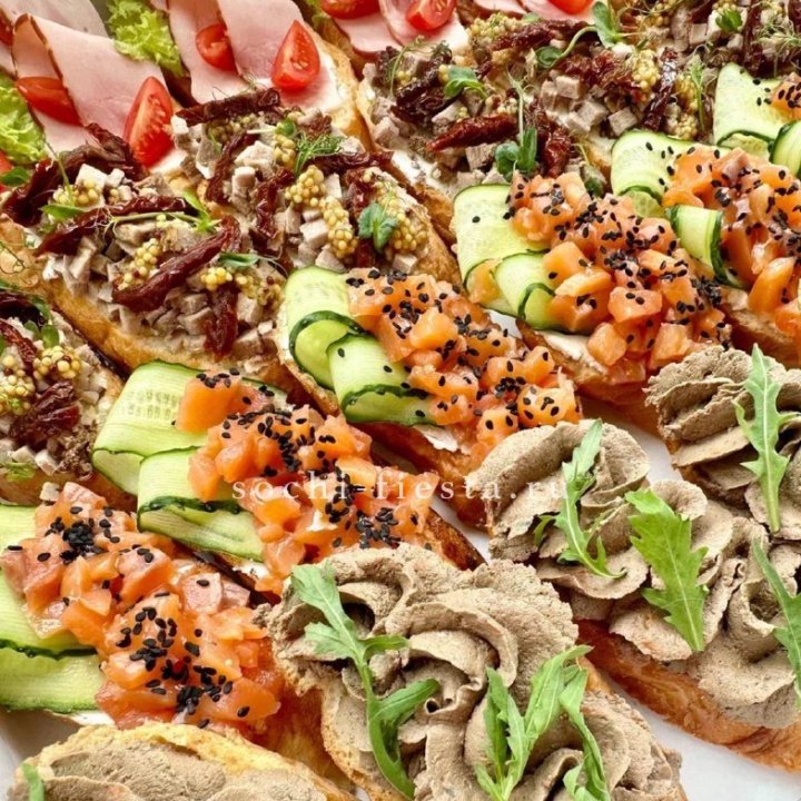 Брускетта "4 вкуса иксель" в Ростове-на-Дону