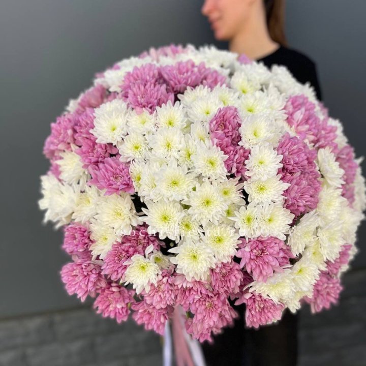  Букет 25 хризантем микс в Ростове-на-Дону