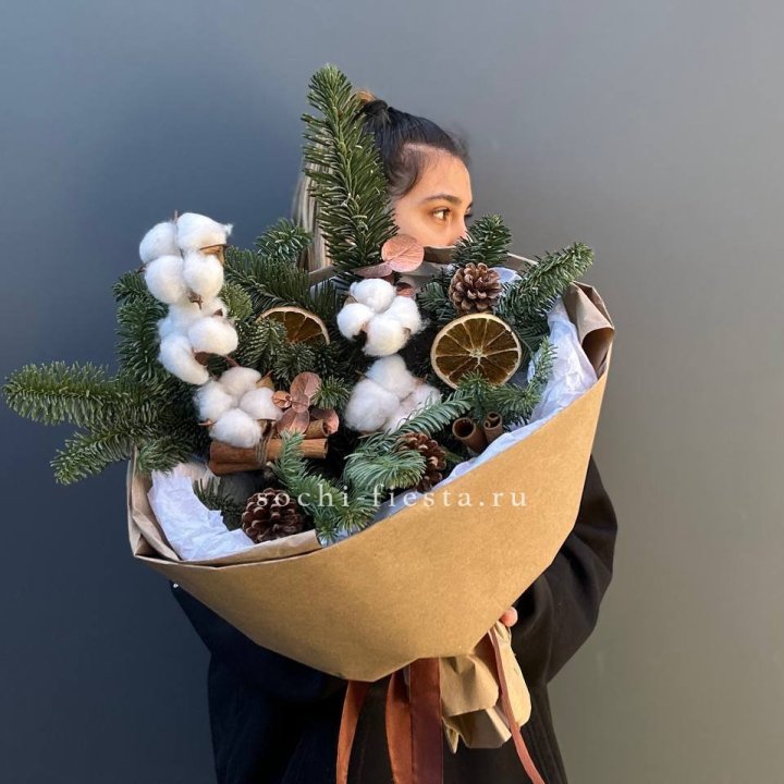 Зимний букет с нобилисом в Ростове-на-Дону