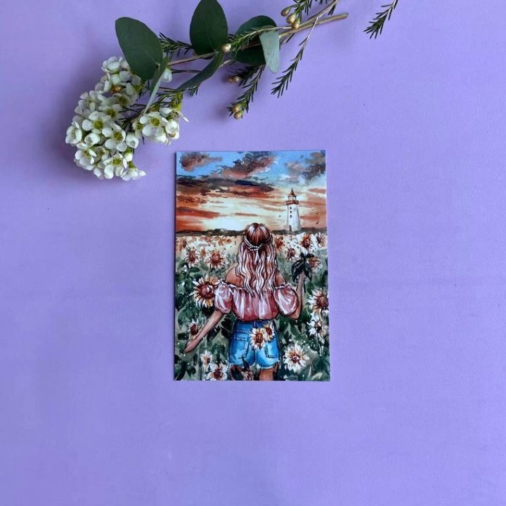 Открытка к букету "Подсолнух" в Ростове-на-Дону