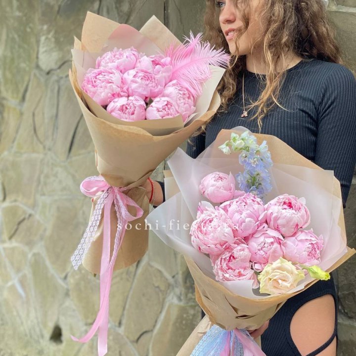 7 зефирных пионов  в Ростове-на-Дону