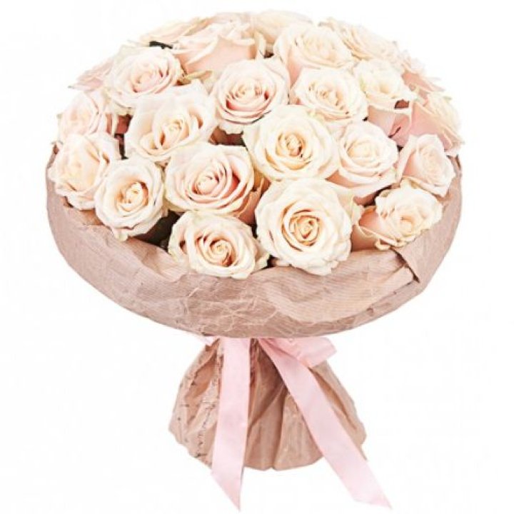 25 кремовых роз "Craft" в Ростове-на-Дону