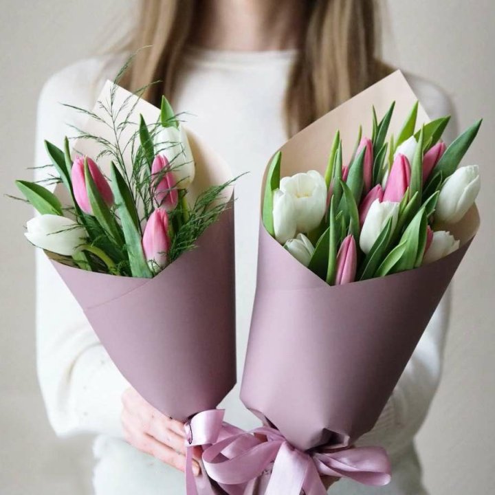 11 тюльпанов в оформлении в Ростове-на-Дону